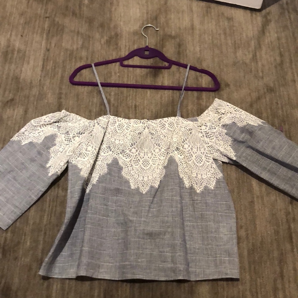 ZARA OFF THE SHOULDER TOP